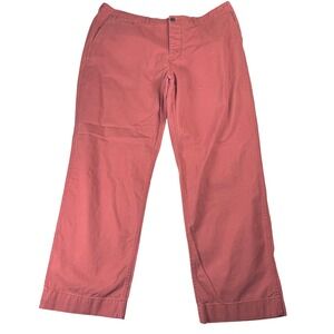 LL Bean Freeport Maine Mens 42x34 Cotton Casual Pants Salmon Red Trousers